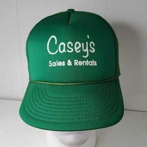 Caseys Sales and Rentals Snapback Hat Mesh Trucker Cap Commercial Equipment
